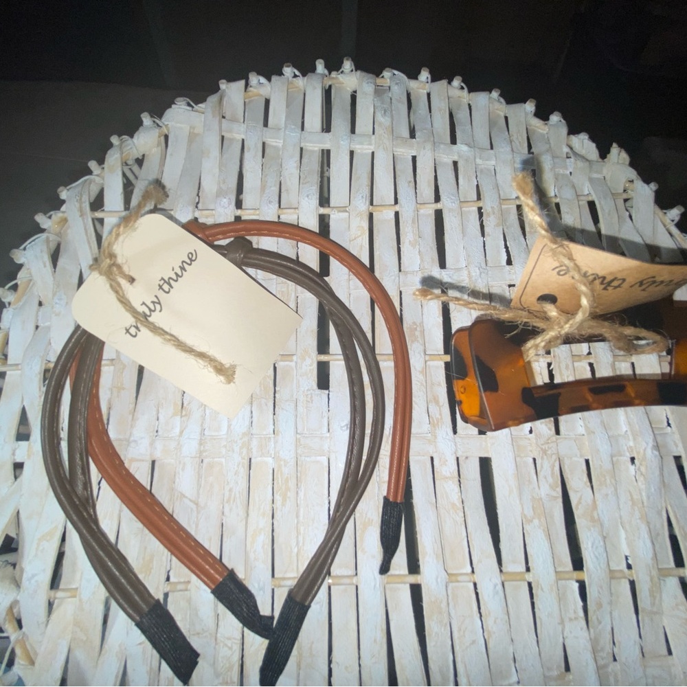 Chic Brown and Tan Headbands and matching hair clip.